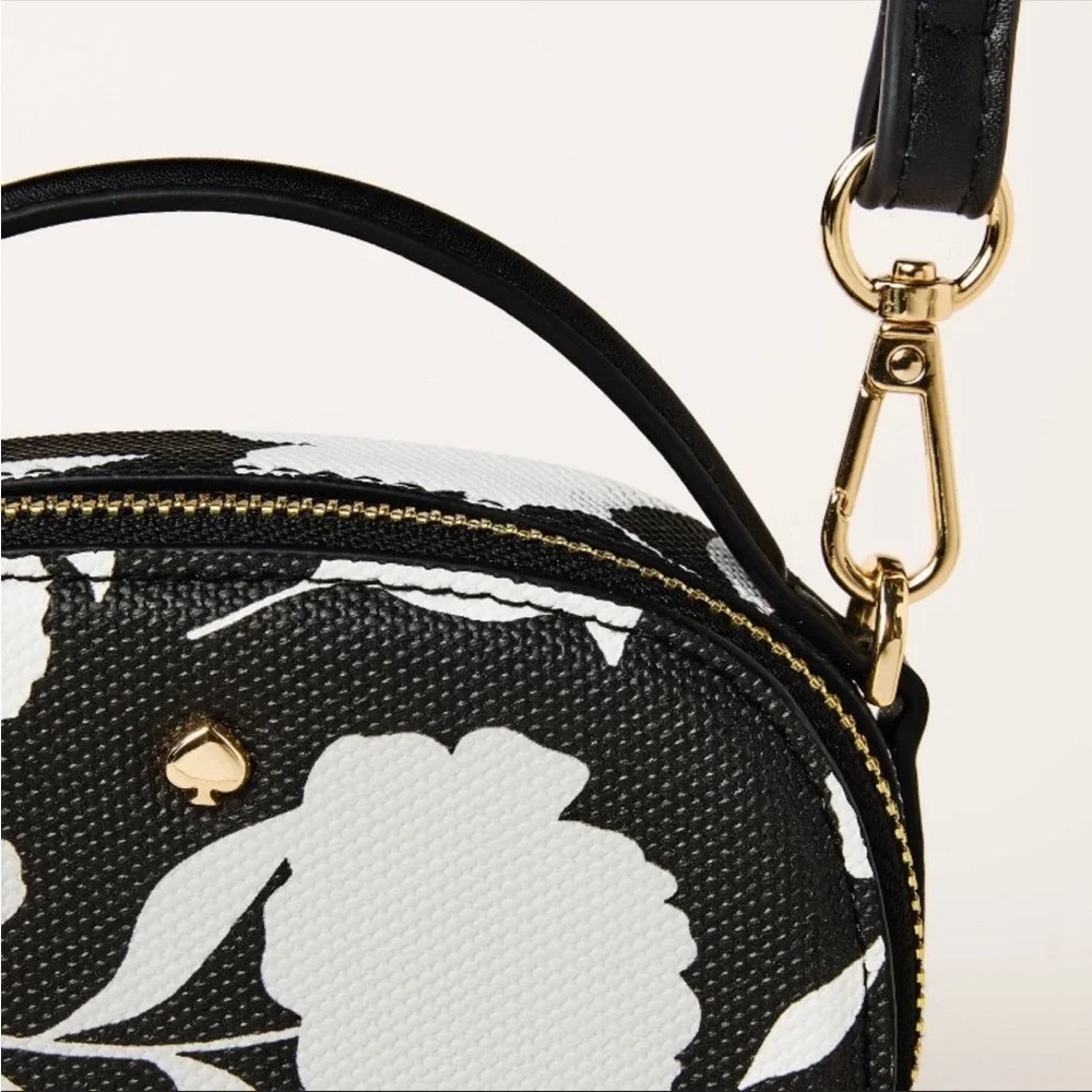 Kate Spade NY X Target Classic Black & White Rose Mini Crossbody Bag - Picture 5 of 6